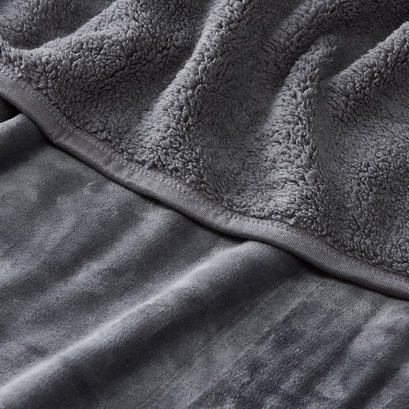 Storm Grey Sherpa Blanket