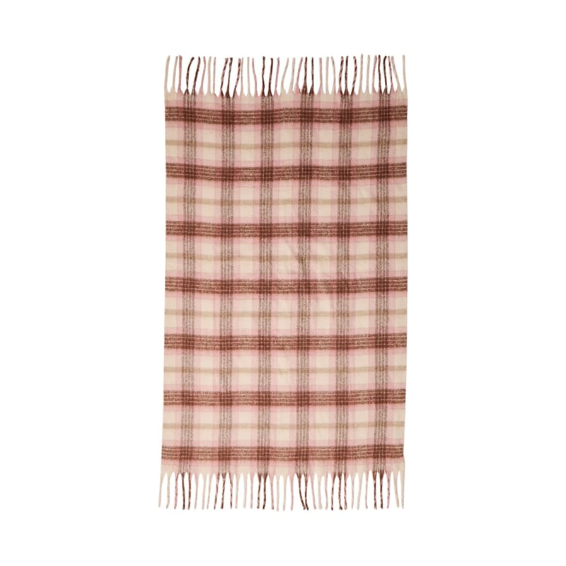 Michigan Rosewood Check Throw