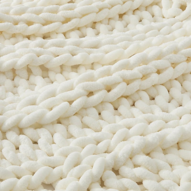 Belmont Natural Chunky Knit Throw