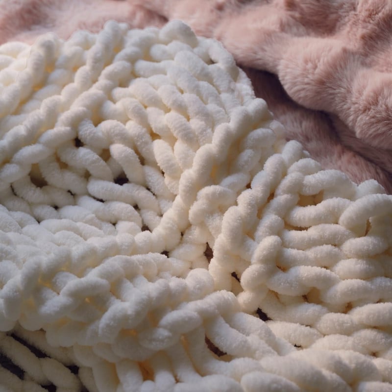 Belmont Natural Chunky Knit Throw