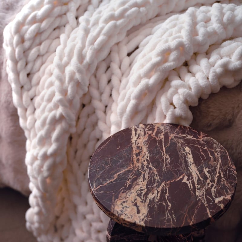 Belmont Natural Chunky Knit Throw