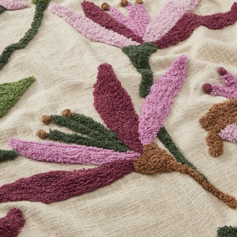 Greta Tufted Pink Throw