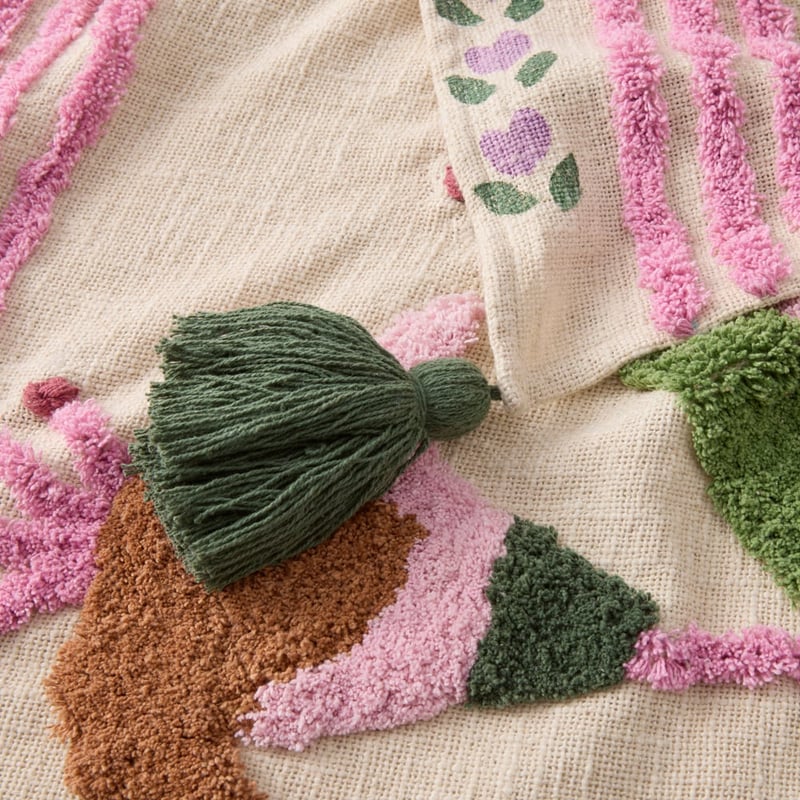 Greta Tufted Pink Throw