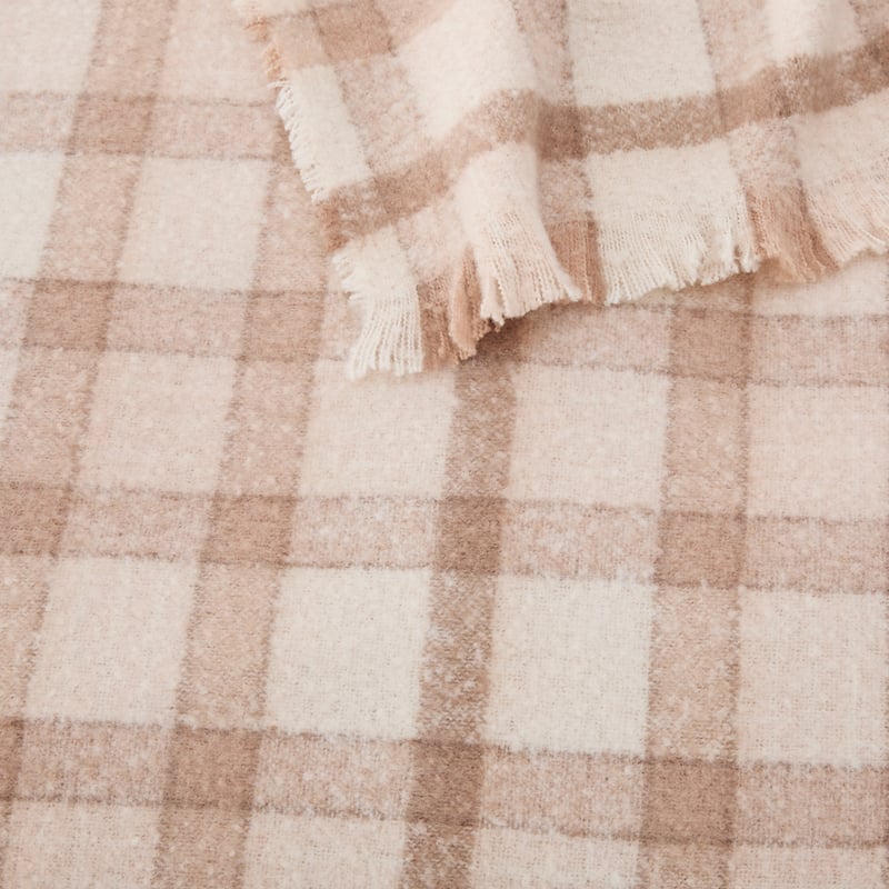 Michigan Pink Flinders Check Blanket
