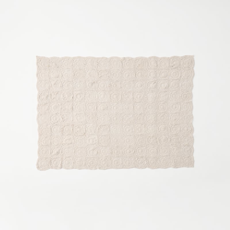 Suvi Crochet Natural Throw