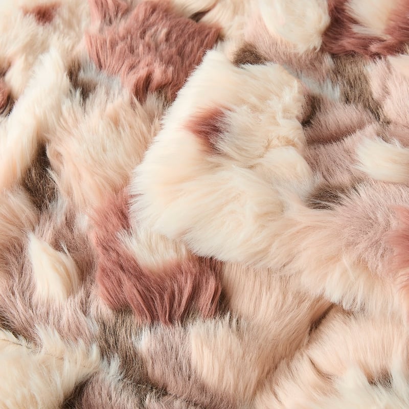 Grace Pink Floral Fur Blanket