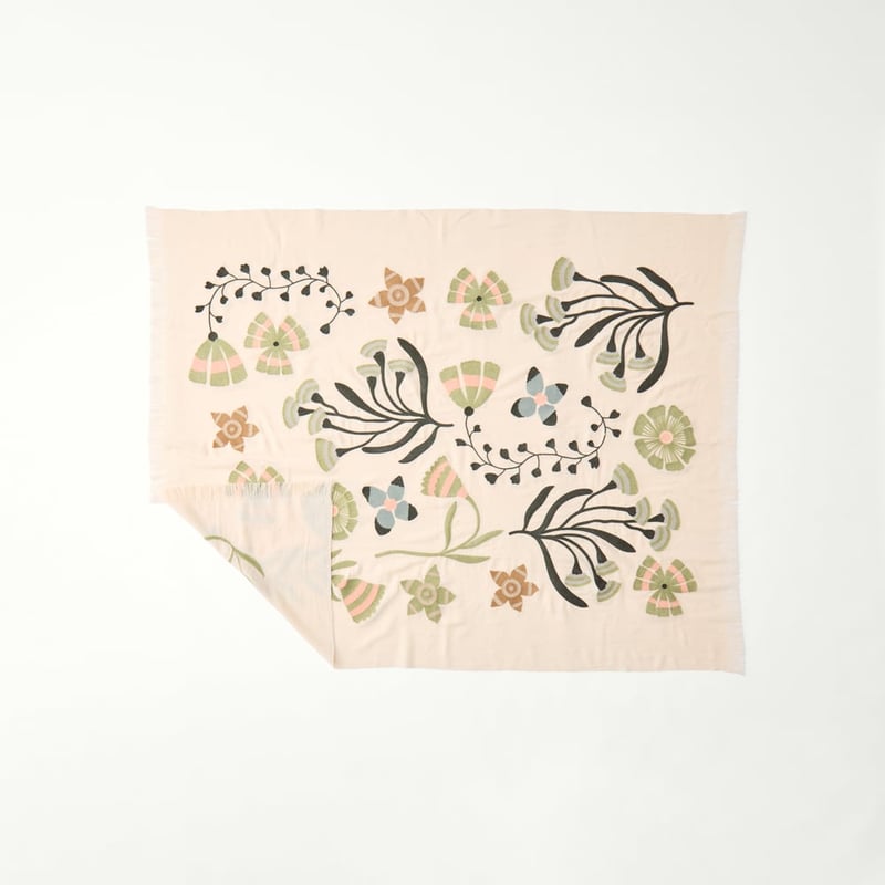Gigi Green Floral Throw