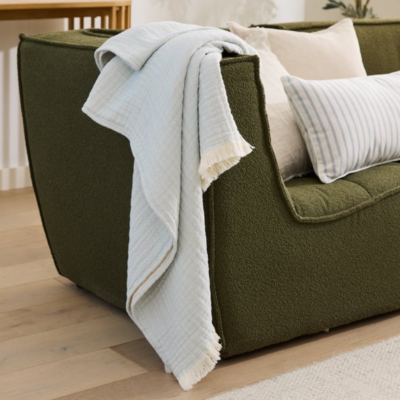 European Collection Blue & White Elio Throw