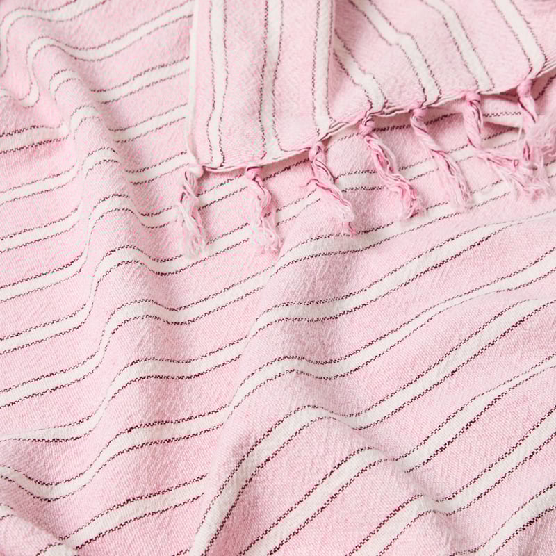 Lottie Pink Stripe Throw