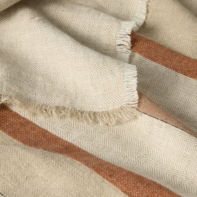 Indra Natural Linen Throw