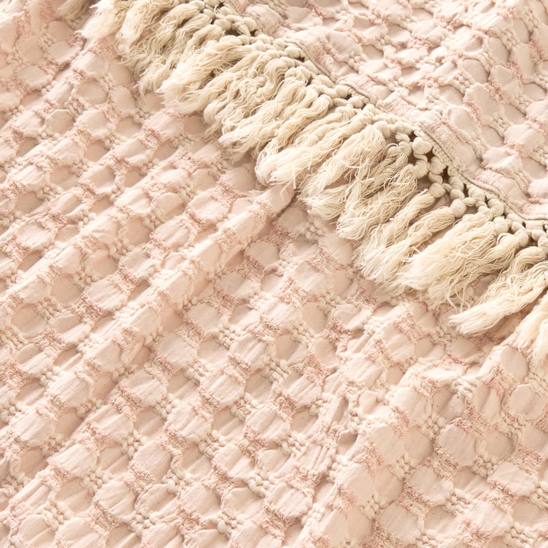  Byron Dusty Pink Marle Waffle Throw