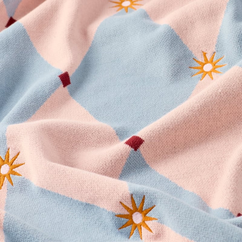 Marcella Pink Knitted Throw