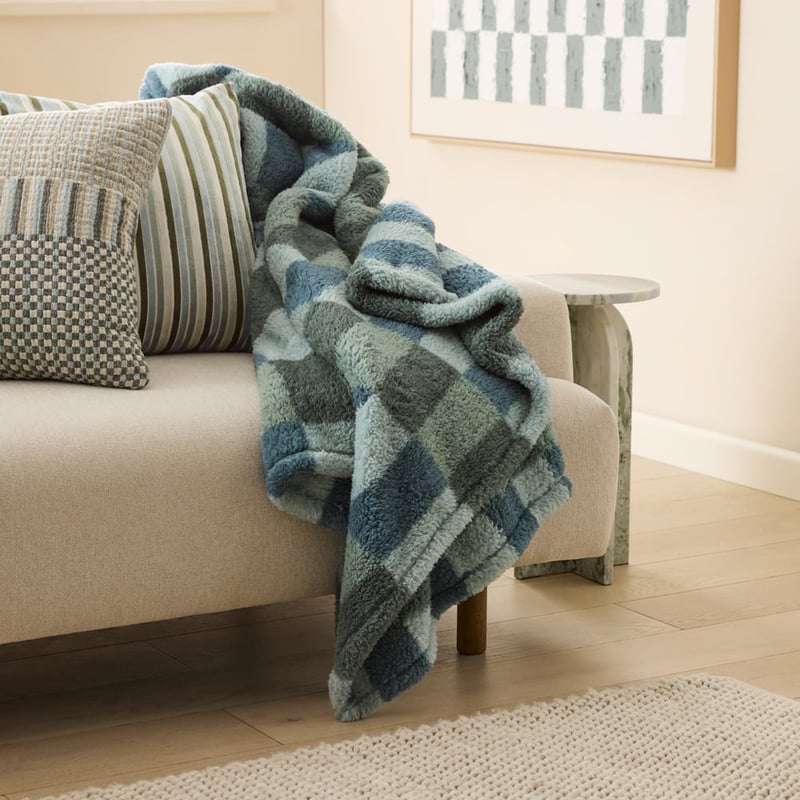 Cloud Nurture Grid Throw