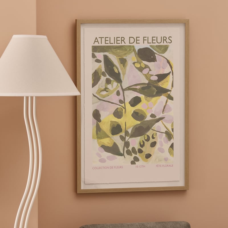 Vintage Poster Atelier De Fleurs Wall Art