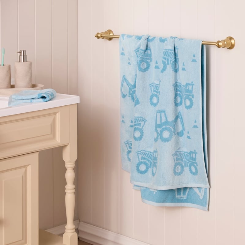 Truck Time Pale Blue Towel Range