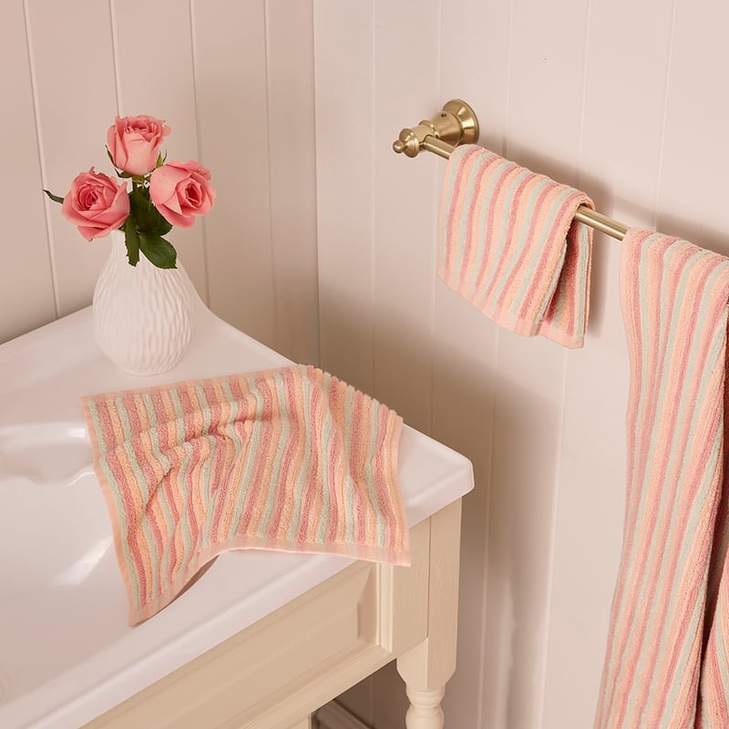 Sunderland Pink Multi Stripe Towel Range