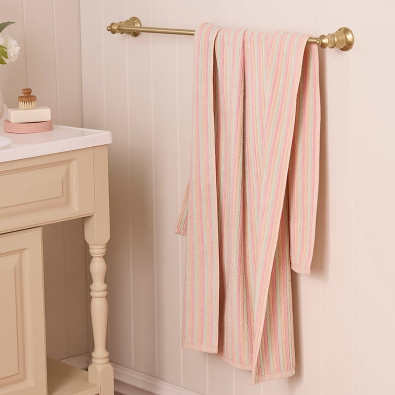 Sunderland Pink Multi Stripe Towel Range