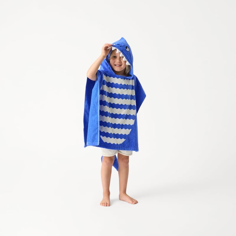 Kids Simon Shark Beach Hooded Towel