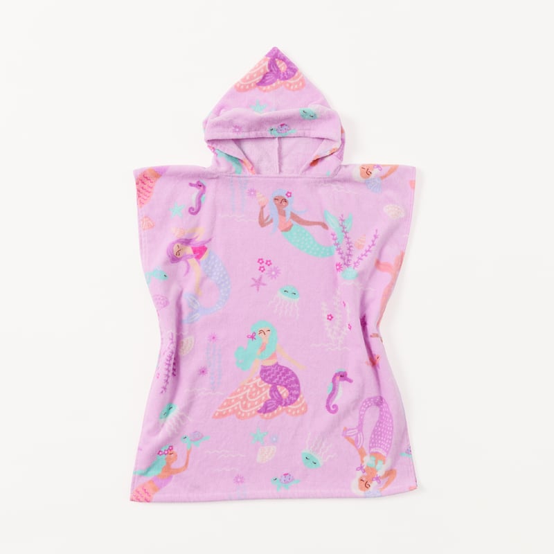 Kids Mermaid Wonder Beach Hooded Towel