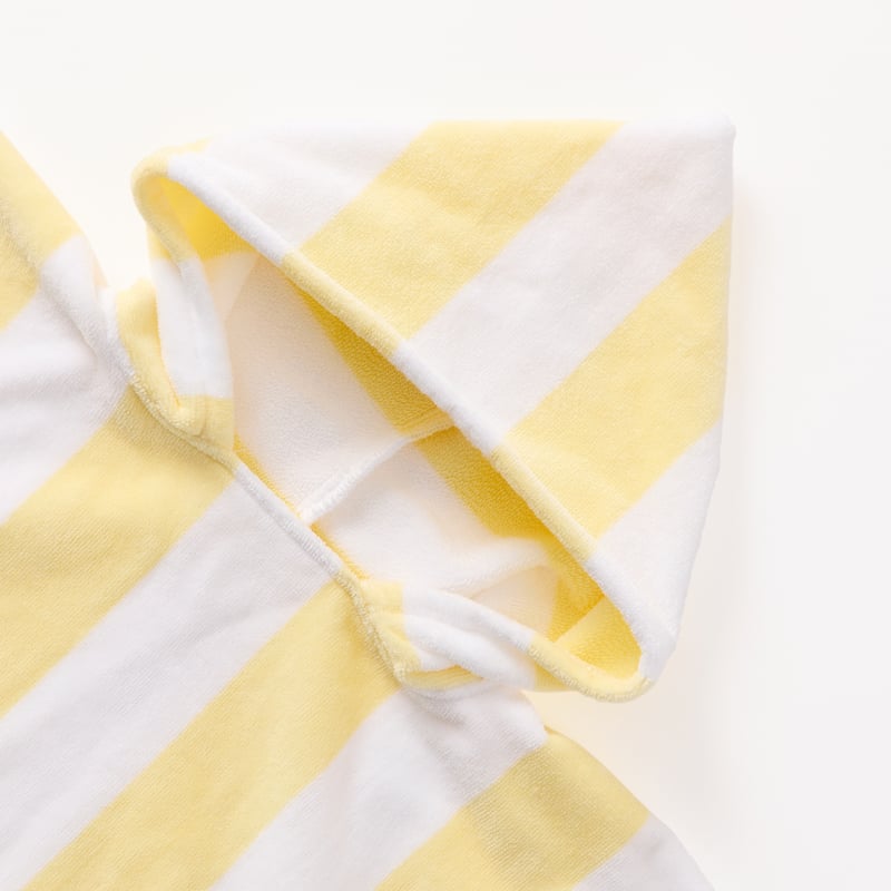 Kids Lemon Stripe Beach Hooded Towel