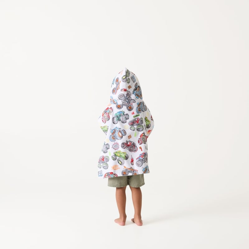 Mattel Hot Wheels Monster Trucks Hooded Beach Towel 