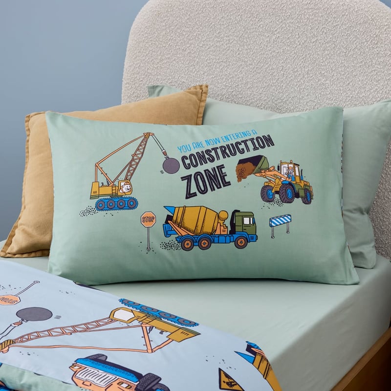 Truck Transport Text Pillowcase