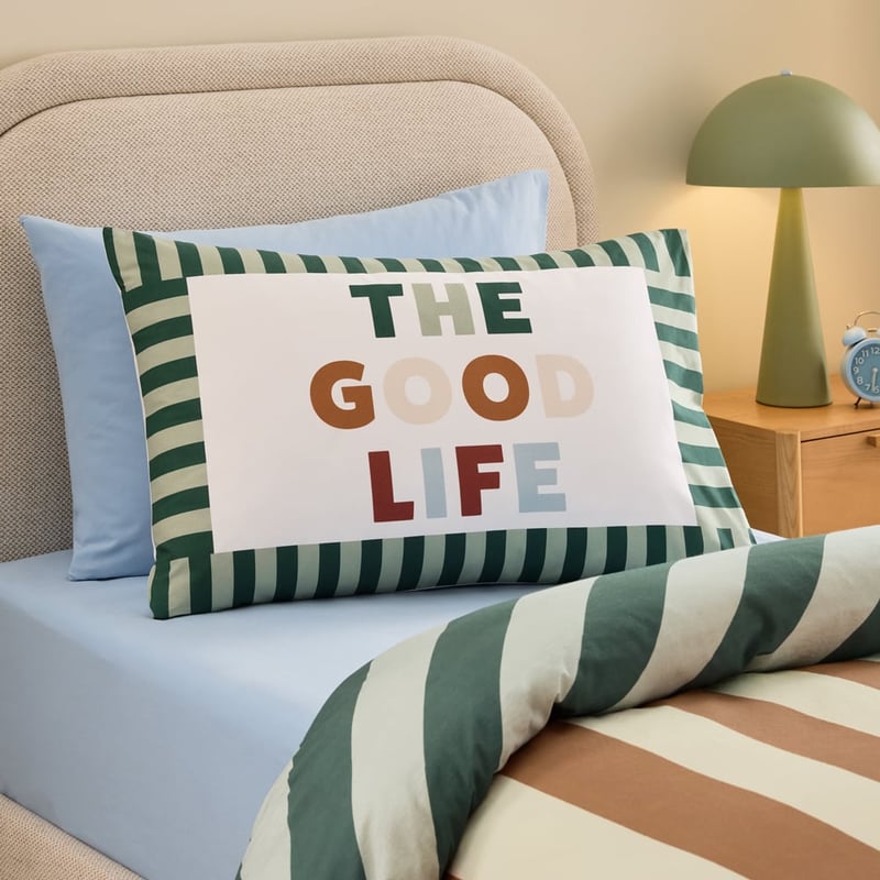 The Good Life Text Pillowcase
