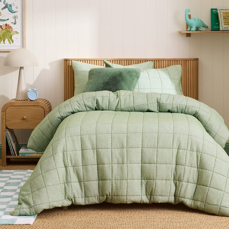 Marley Moss Fine Stripe Quilted Quilt Cover Set