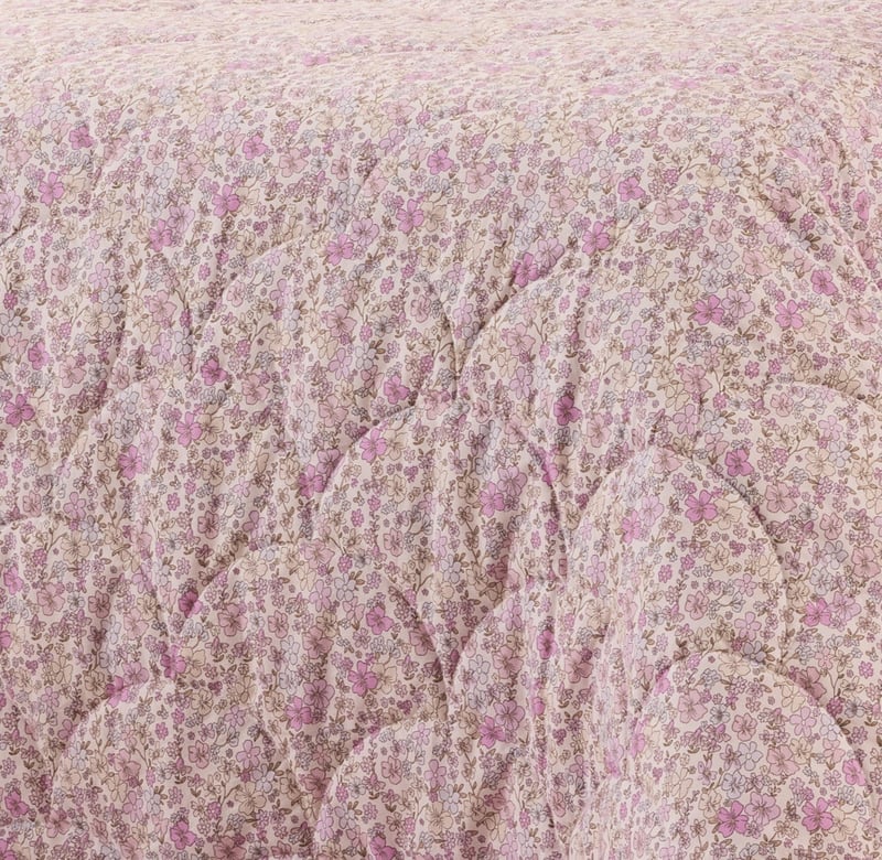Heirloom Quilted Coverlet Pink