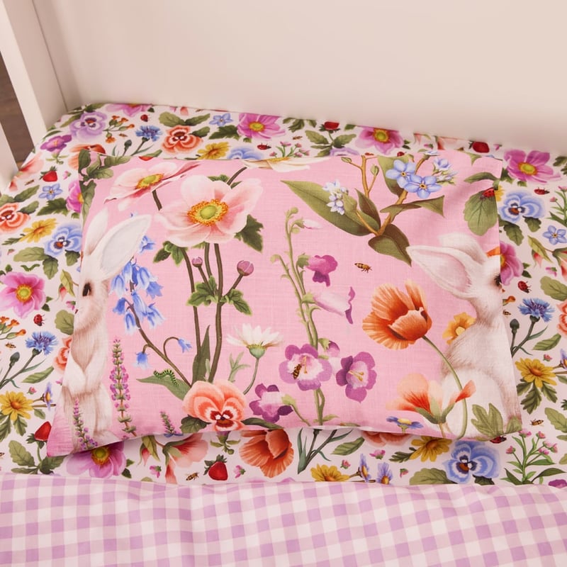 Fleur Harris Garden Of Dreams Pink Cot Quilt Cover Set