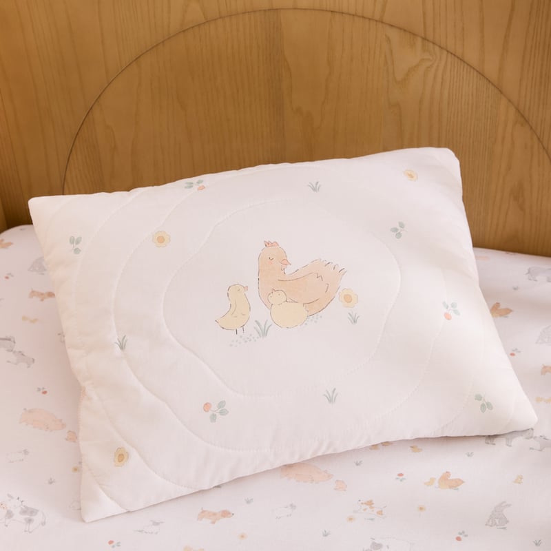 Farm Family Off White Cot Quilt Cover Set
