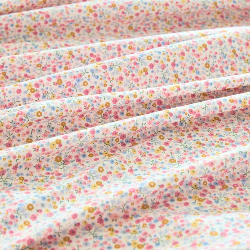 Heirloom Meadow Bloom Soft Blue Ruffle Sheet Set