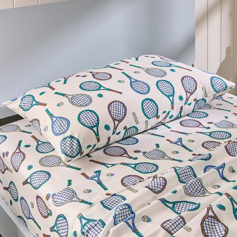 Tennis Time Off White Sheet Set