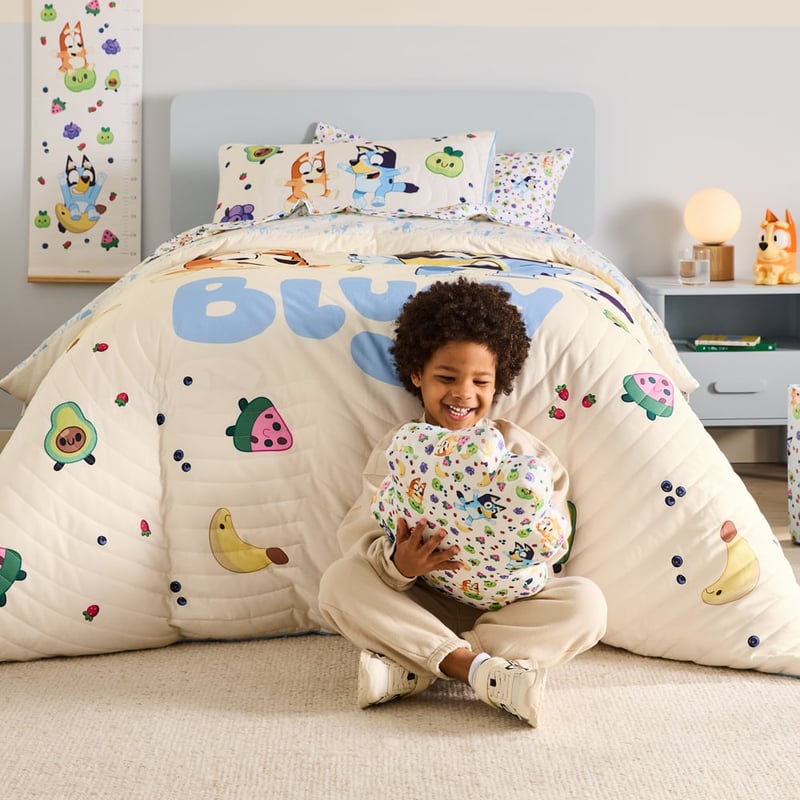 Bluey Fruity Fun Quilted Quilt Cover Set