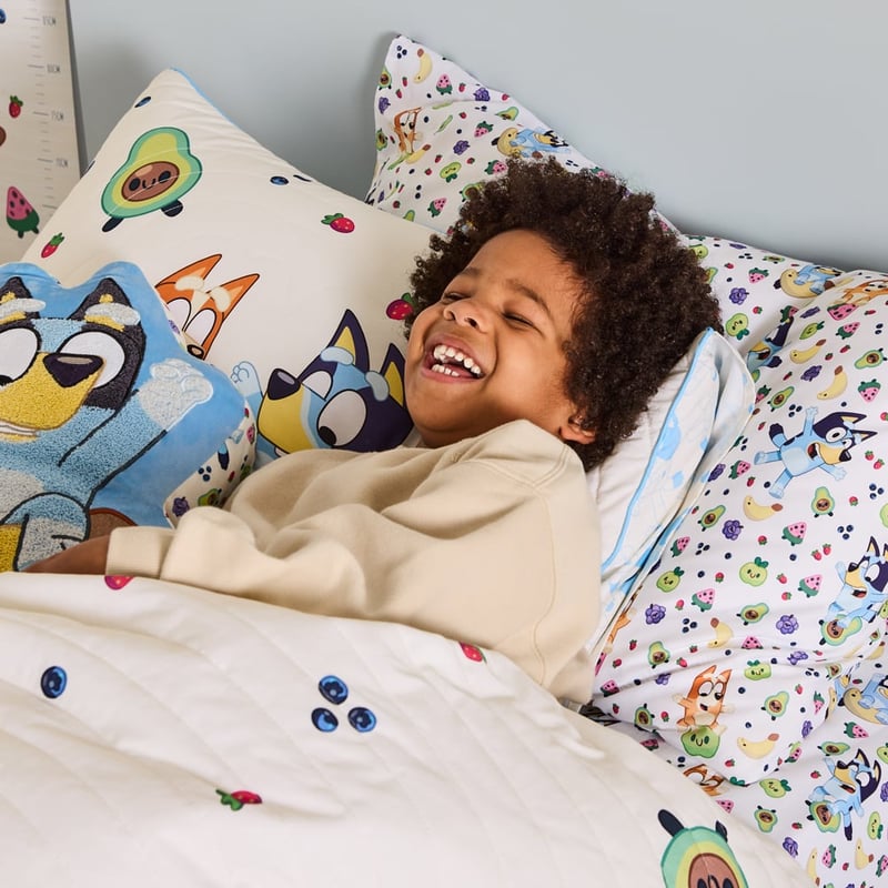 Bluey Fruity Fun Quilted Quilt Cover Set