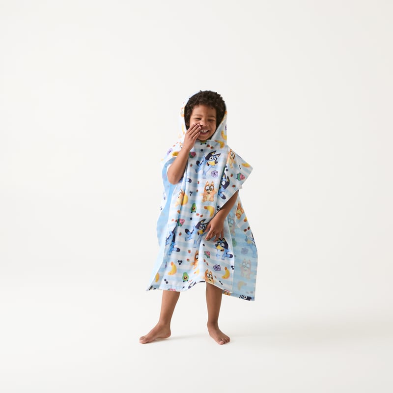 Bluey Play Time Printed Hooded Beach Towel