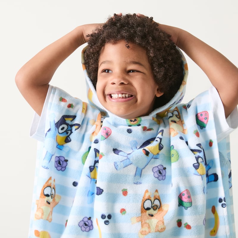 Bluey Play Time Printed Hooded Beach Towel