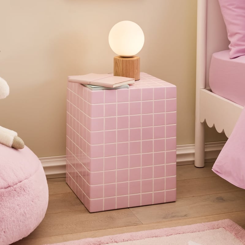 Tilly Pink Tile Side Table