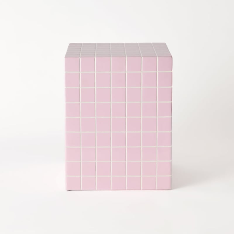 Tilly Pink Tile Side Table