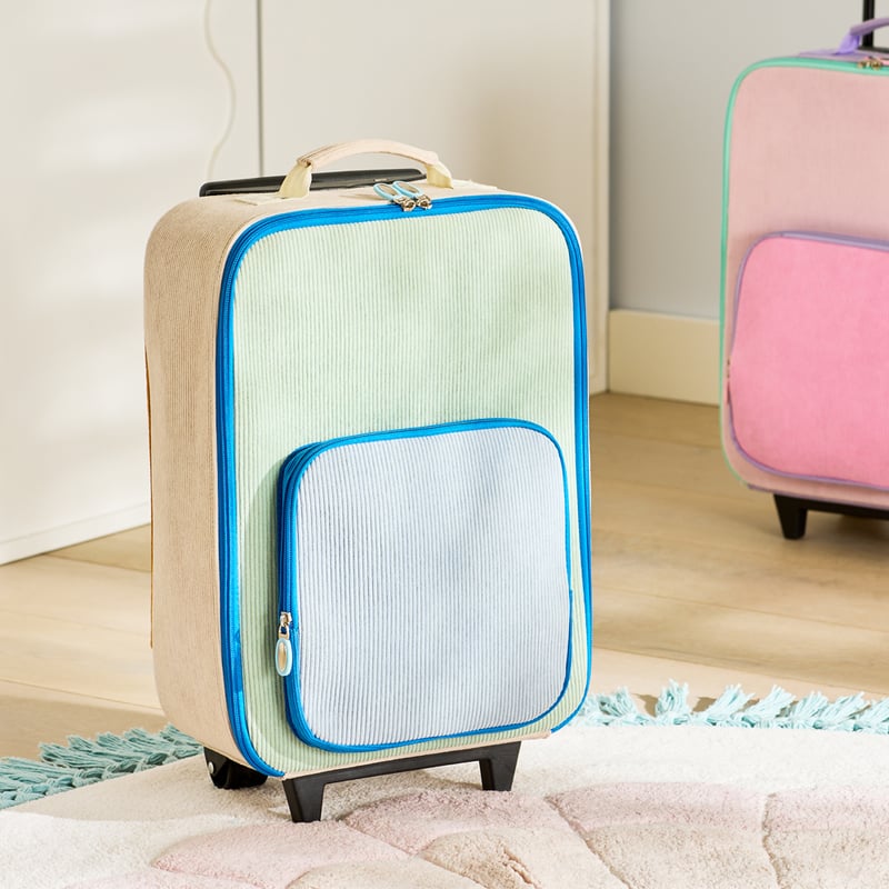 Green Cord Wheelie Bag