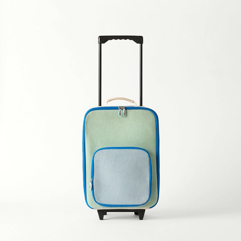 Green Cord Wheelie Bag