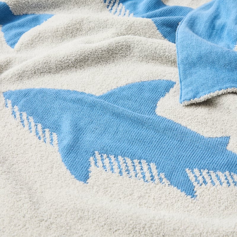 Cuddlesome Blue Sharks Throw