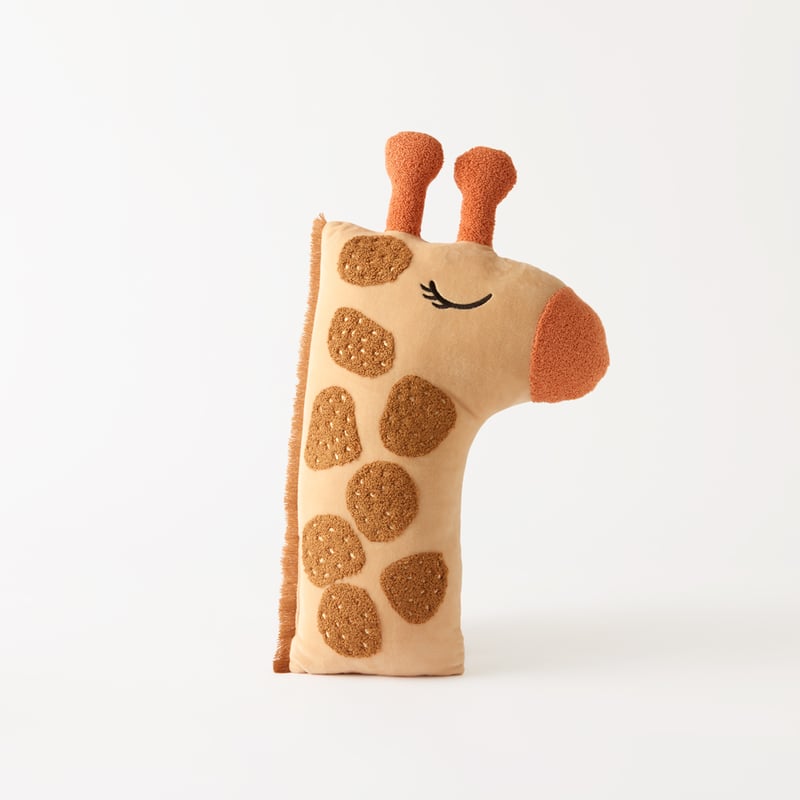 Neutral Jungle Party Giraffe Tufted Cushion