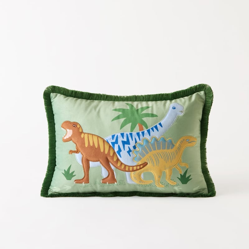 Dino Walk Green Cushion