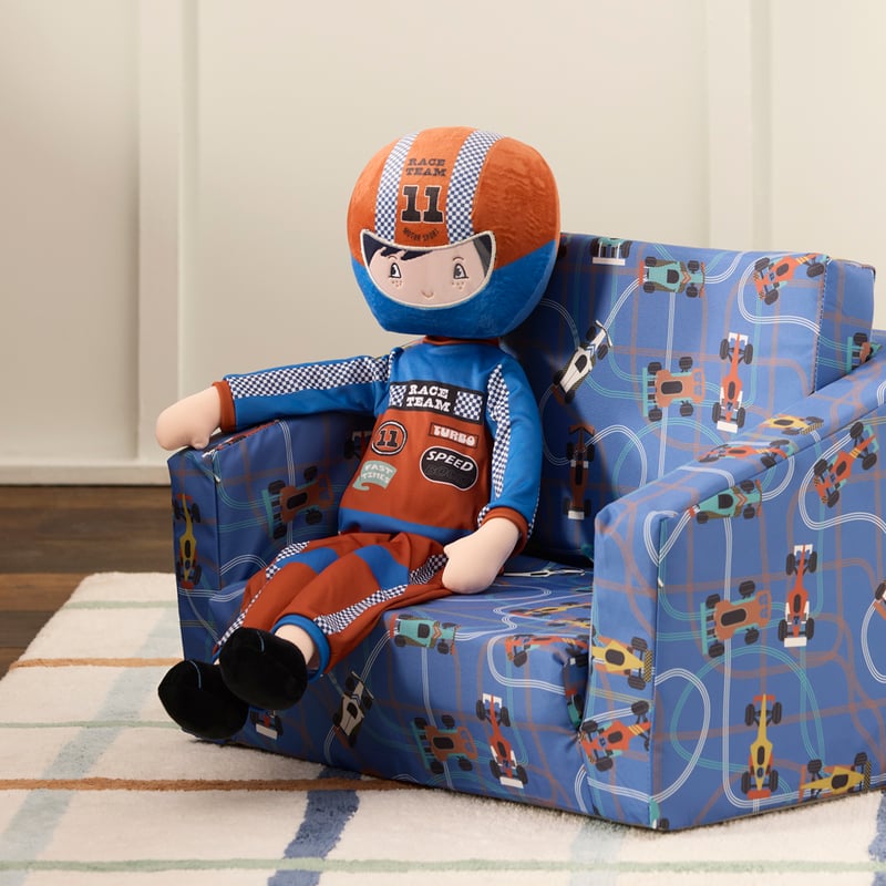 Speedy Race Car Driver Blue Snuggle Friend