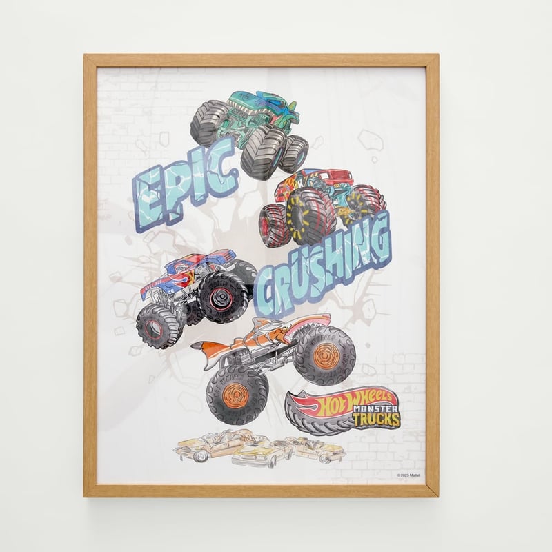 Mattel Hot Wheels Monster Trucks Wall Art