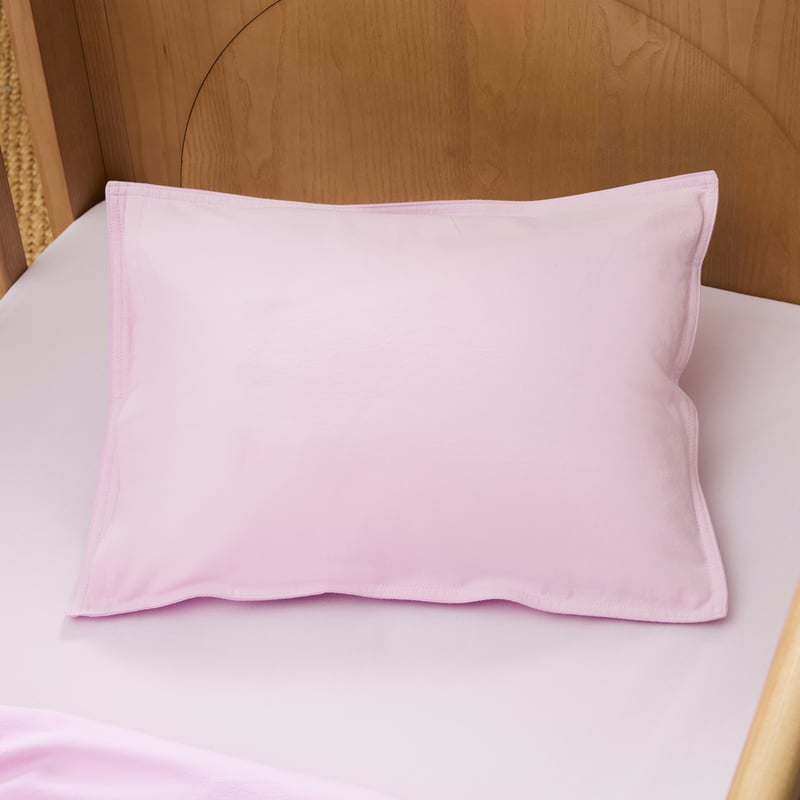 Stonewashed Cotton Chambray Pink & Lilac Cot Quilt Cover Set