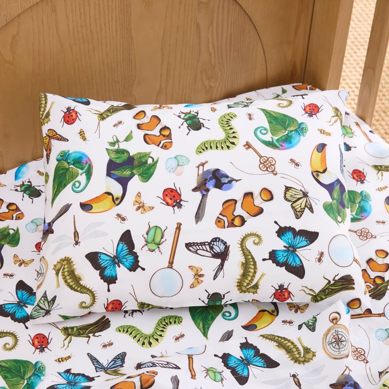 Fleur Harris Beautiful World I Spy Cot Sheet Set