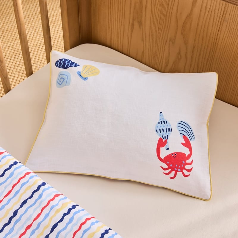 Hello Sunshine White Cot Quilt Cover Set