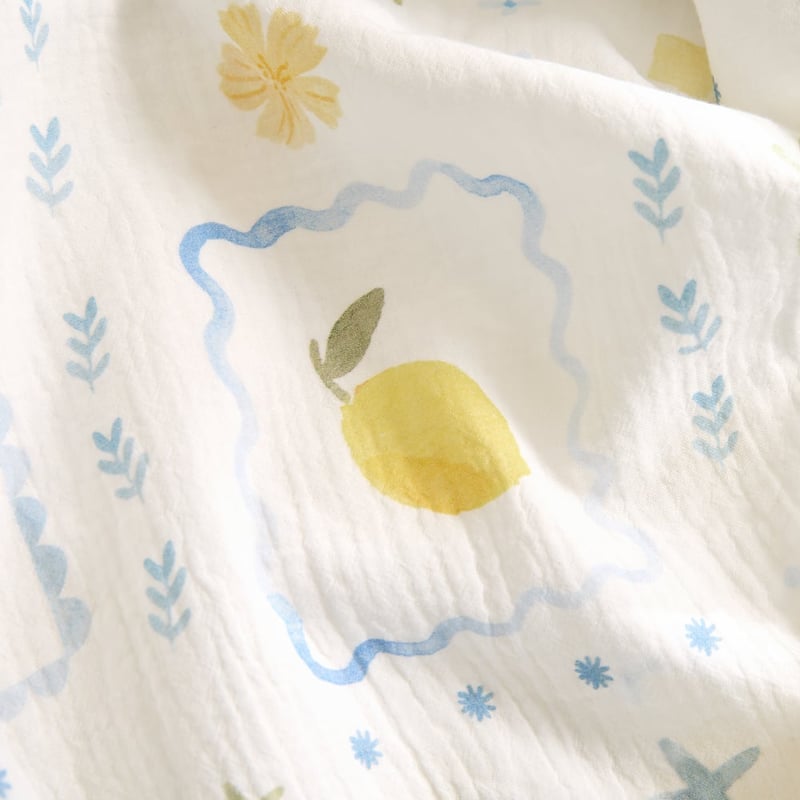 Amalfi White Cotton Muslin Swaddles 2pk